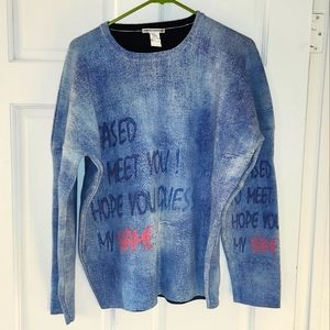 PRINTED ARTWORKS (Italy) Rolling Stones cashmere sweater size S